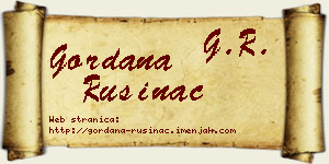 Gordana Rusinac vizit kartica